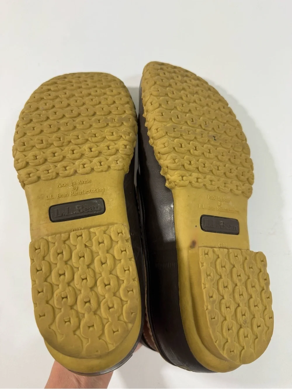 LL Bean Mens Bean Duck Boots Gumshoe Tan All Weather Outdoors